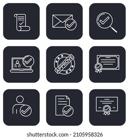 Set of Approve icon. Approve pack symbol template for graphic and web design collection logo vector illustration