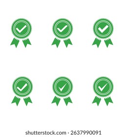 SET Approved certified icon. Certified seal icon