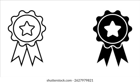 Set of approved or certified medal icons. Approval check signs, verified, quality symbol. Certified, qualified, the best, check mark and number one. Vector. EPS 10.