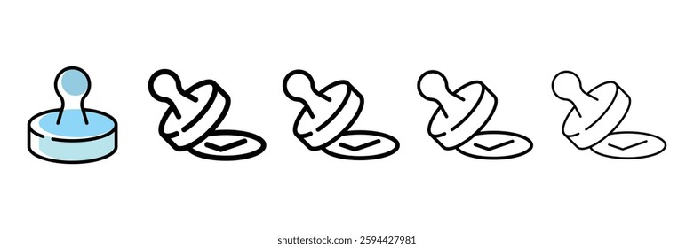 Set of approved rubber stamp icon collection. Stamp of approval. Verification and validation. agreement, certificate symbol. Vector Illustration.