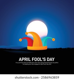 Set of April fool's day flyer template. april fool's day creative banner, poster, social media post, postcard, background, backdrop, template, greetings card, web banner, card design etc.