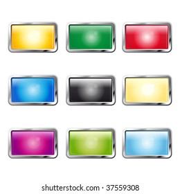 Set of aqua/metal style web buttons - vector file