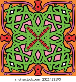 set of arabesque seamless pattern, abstract background