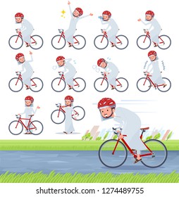 A set of Arabian man on a road bike.There is an action that is enjoying.It's vector art so it's easy to edit.
