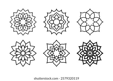 Set of Arabian Mandala Designs for Vector Art.