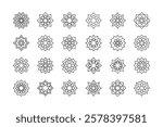 Set of Arabian Mandala Vector Illustrations