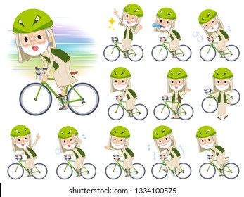 A set of Arabian old men on a road bike.There is an action that is enjoying.It's vector art so it's easy to edit.
