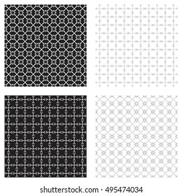 Set of Arabic background. Ornamental pattern.  Arabesque decor. Vector illustration.