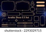 Set of Arabic Deco Modern User Interface Elements. Fantasy magic HUD. Good for game UI. Vector Illustration EPS10