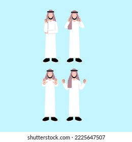 Set Of Arabic Man Character