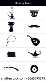 Set of Arabic Oriental Turkish Icons - Vector Illustration Isolated 