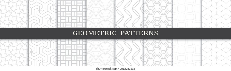Set of arabic seamless patterns. Asian geometric traditional design islamic pattern. Seamless arabic ramadan pattern.
