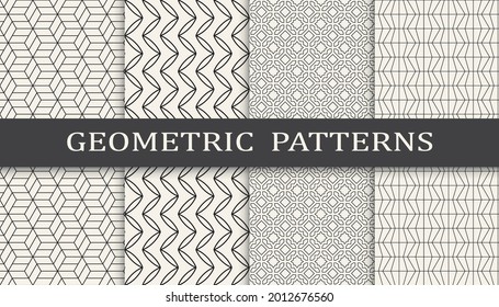 Set of arabic seamless patterns. Asian geometric traditional design islamic pattern. Seamless arabic ramadan pattern.