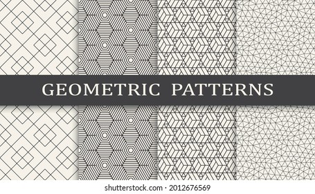 Set of arabic seamless patterns. Asian geometric traditional design islamic pattern. Seamless arabic ramadan pattern.