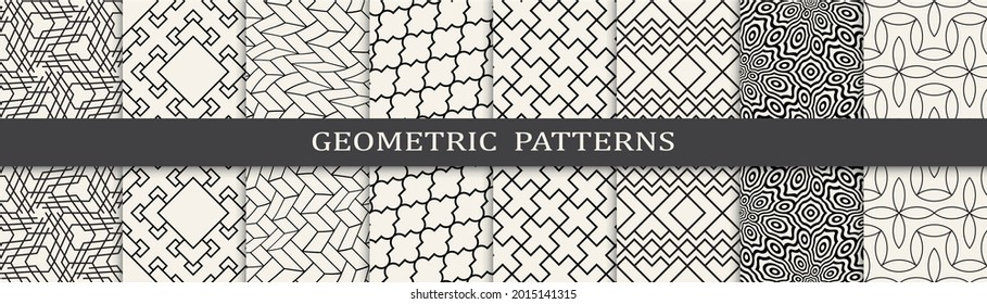 Satz von arabischen nahtlosen Mustern. Asiatische geometrische, traditionelle Design-islamische Muster. Nahtlose arabische Rmadan-Muster.