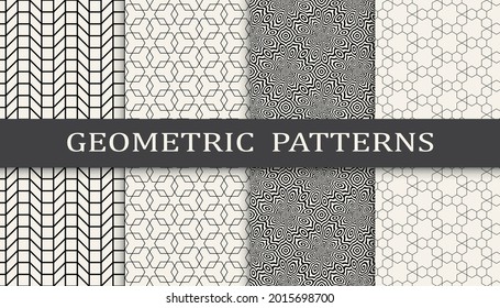 Set of arabic seamless patterns. Asian geometric traditional design islamic pattern. Seamless arabic ramadan pattern.