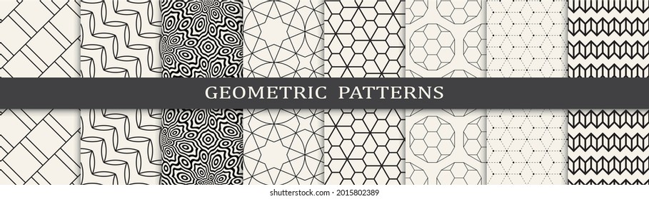 Set of arabic seamless patterns. Asian geometric traditional design islamic pattern. Seamless arabic ramadan pattern.
