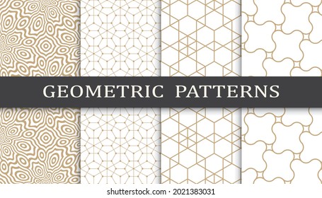 Set of arabic seamless patterns. Asian geometric traditional design islamic pattern. Seamless arabic ramadan pattern.