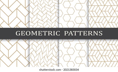 Set of arabic seamless patterns. Asian geometric traditional design islamic pattern. Seamless arabic ramadan pattern.