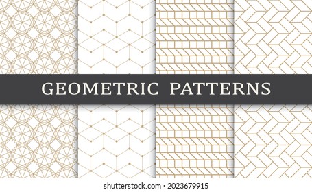 Set of arabic seamless patterns. Asian geometric traditional design islamic pattern. Seamless arabic ramadan pattern.