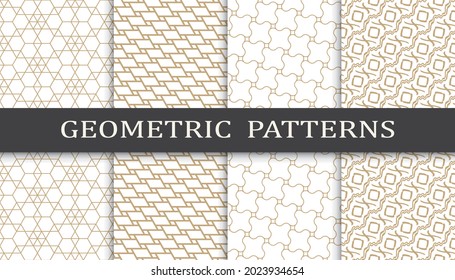 Satz von arabischen nahtlosen Mustern. Asiatische geometrische, traditionelle Design-islamische Muster. Nahtlose arabische Rmadan-Muster.