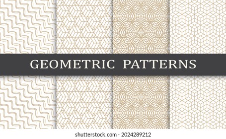 Set of arabic seamless patterns. Asian geometric traditional design islamic pattern. Seamless arabic ramadan pattern.