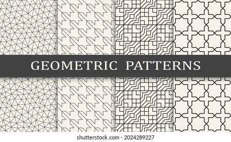 Satz von arabischen nahtlosen Mustern. Asiatische geometrische, traditionelle Design-islamische Muster. Nahtlose arabische Rmadan-Muster.