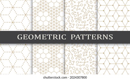 Set of arabic seamless patterns. Asian geometric traditional design islamic pattern. Seamless arabic ramadan pattern.