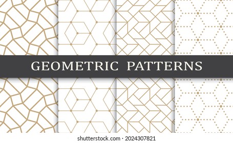 Satz von arabischen nahtlosen Mustern. Asiatische geometrische, traditionelle Design-islamische Muster. Nahtlose arabische Rmadan-Muster.