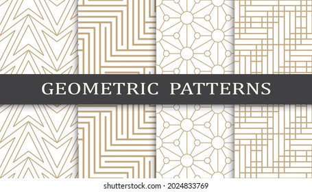 Satz von arabischen nahtlosen Mustern. Asiatische geometrische, traditionelle Design-islamische Muster. Nahtlose arabische Rmadan-Muster.
