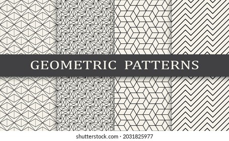 Set of arabic seamless patterns. Asian geometric traditional design islamic pattern. Seamless arabic ramadan pattern.