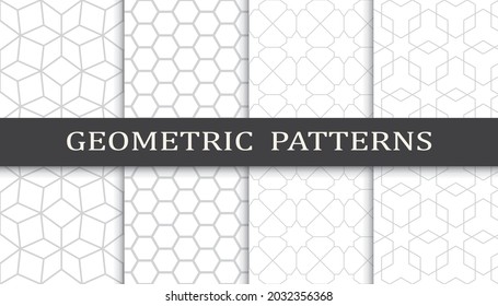 Set of arabic seamless patterns. Asian geometric traditional design islamic pattern. Seamless arabic ramadan pattern.
