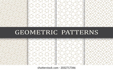 Set of arabic seamless patterns. Asian geometric traditional design islamic pattern. Seamless arabic ramadan pattern.
