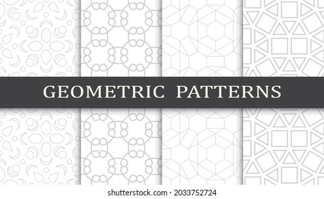 Set of arabic seamless patterns. Asian geometric traditional design islamic pattern. Seamless arabic ramadan pattern.