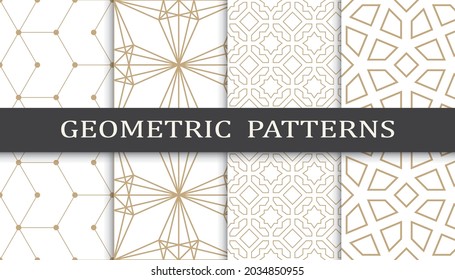 Satz von arabischen nahtlosen Mustern. Asiatische geometrische, traditionelle Design-islamische Muster. Nahtlose arabische Rmadan-Muster.