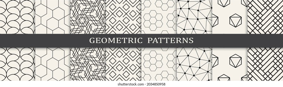 Set of arabic seamless patterns. Asian geometric traditional design islamic pattern. Seamless arabic ramadan pattern.