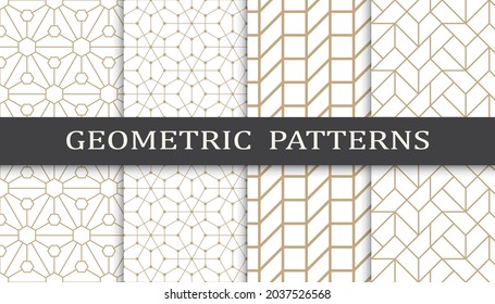 Set of arabic seamless patterns. Asian geometric traditional design islamic pattern. Seamless arabic ramadan pattern.
