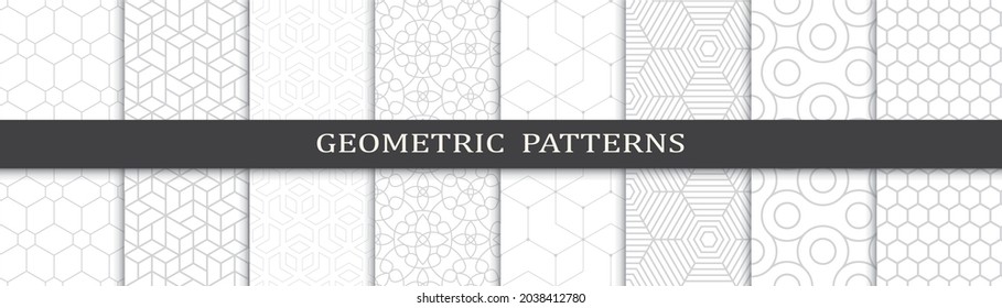 Set of arabic seamless patterns. Asian geometric traditional design islamic pattern. Seamless arabic ramadan pattern.