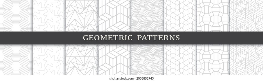 Set of arabic seamless patterns. Asian geometric traditional design islamic pattern. Seamless arabic ramadan pattern.