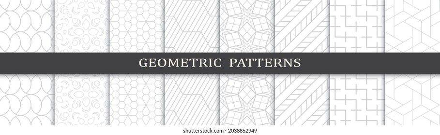 Set of arabic seamless patterns. Asian geometric traditional design islamic pattern. Seamless arabic ramadan pattern.