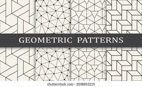 Satz von arabischen nahtlosen Mustern. Asiatische geometrische, traditionelle Design-islamische Muster. Nahtlose arabische Rmadan-Muster.
