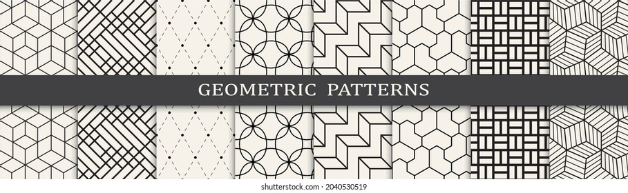 Set of arabic seamless patterns. Asian geometric traditional design islamic pattern. Seamless arabic ramadan pattern.