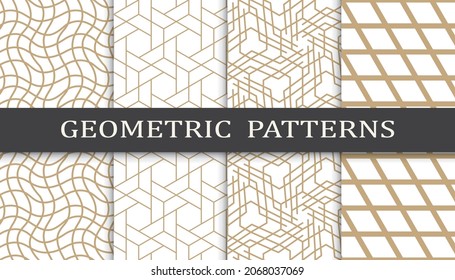 Set of arabic seamless patterns. Asian geometric traditional design islamic pattern. Seamless arabic ramadan pattern.