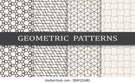Set of arabic seamless patterns. Asian geometric traditional design islamic pattern. Seamless arabic ramadan pattern.