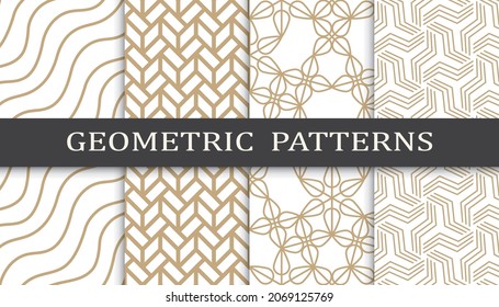 Satz von arabischen nahtlosen Mustern. Asiatische geometrische, traditionelle Design-islamische Muster. Nahtlose arabische Rmadan-Muster.