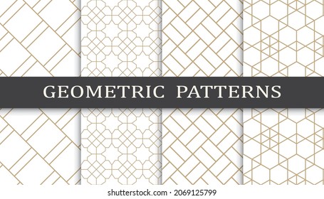 Satz von arabischen nahtlosen Mustern. Asiatische geometrische, traditionelle Design-islamische Muster. Nahtlose arabische Rmadan-Muster.