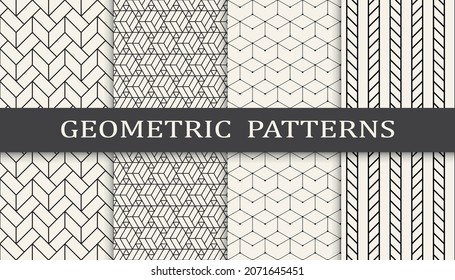 Set of arabic seamless patterns. Asian geometric traditional design islamic pattern. Seamless arabic ramadan pattern.