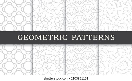Set of arabic seamless patterns. Asian geometric traditional design islamic pattern. Seamless arabic ramadan pattern.