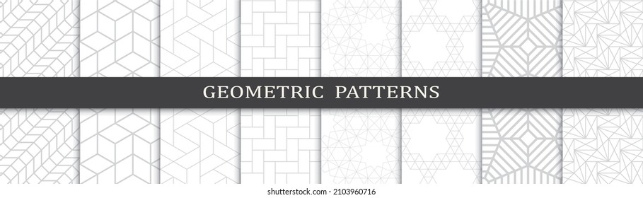 Set of arabic seamless patterns. Asian geometric traditional design islamic pattern. Seamless arabic ramadan pattern.