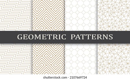 Set of arabic seamless patterns. Asian geometric traditional design islamic pattern. Seamless arabic ramadan pattern.